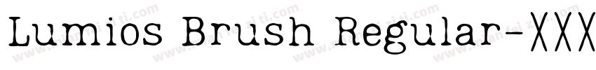 Lumios Brush Regular字体转换